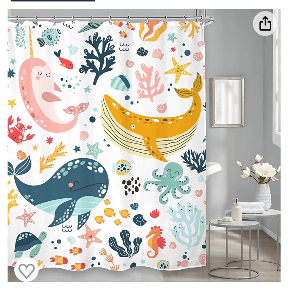 Whale Shower Curtain 🐳